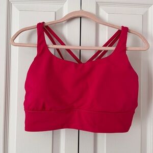 Lululemon Sports Bra size 12 Energy longline in color passionate